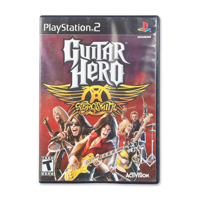 Guitar Hero Aerosmith for Sony PlayStation 2 - Case front cover - Complete in box or case and game.