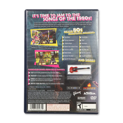 Guitar Hero Encore Rocks the 80's for Sony PlayStation 2 - Case back cover - Product gallery.
