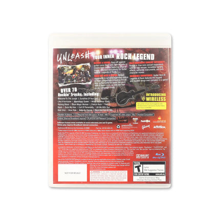 Guitar Hero III Legends of Rock [Not For Resale] for PlayStation 3 - Box back - Product gallery.