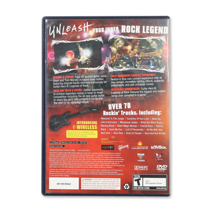 Guitar Hero III Legends of Rock for Sony PlayStation 2 - Case back cover - Product gallery.