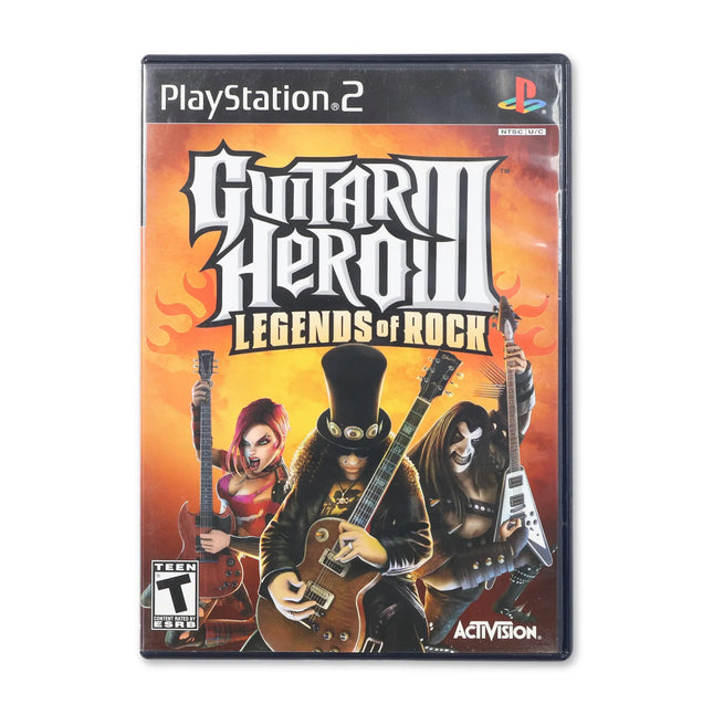 Guitar Hero III Legends of Rock for Sony PlayStation 2 - Case front cover - Complete in box or case and game.