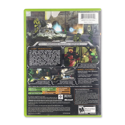 Halo 2 Multiplayer Map Pack for Microsoft Xbox - Case back cover - Product gallery.
