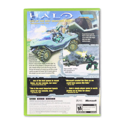 Halo: Combat Evolved [Not for Resale] for Microsoft Xbox - Case back cover - Product gallery.