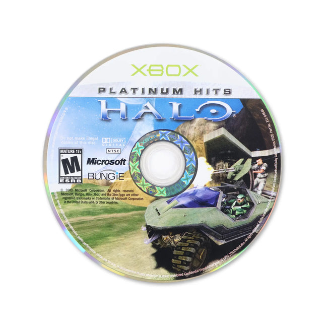 Halo: Combat Evolved [Platinum Hits] for Microsoft Xbox - Disc front with label - Game only.