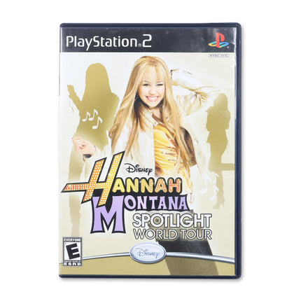 Hannah Montana Spotlight World Tour for Sony PlayStation 2 - Case front cover - Complete in box or case and game.