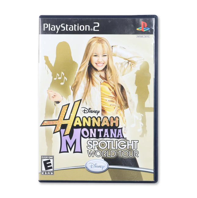 Hannah Montana Spotlight World Tour for Sony PlayStation 2 - Case front cover - Complete in box or case and game.