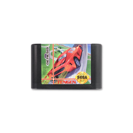 Hard Drivin for Sega Genesis - Cartridge front with label - Game only.