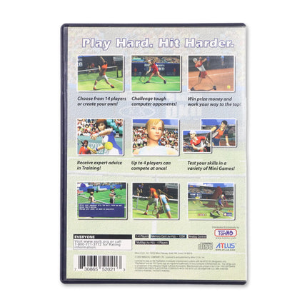 Hard Hitter Tennis for Sony PlayStation 2 - Case back cover - Product gallery.
