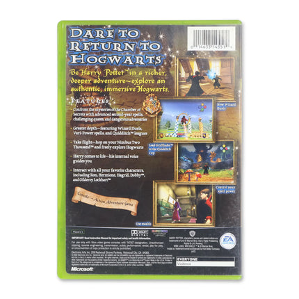 Harry Potter Chamber of Secrets for Microsoft Xbox - Case back cover - Product gallery.