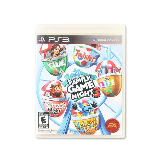 Hasbro Family Game Night 3 for PlayStation 3 - Box front - Complete in box or box and game.