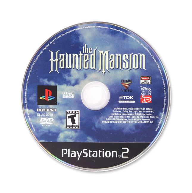 Haunted Mansion for Sony PlayStation 2 - Disc front with label - Game only.