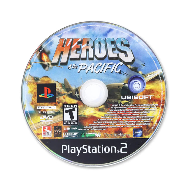 Heroes of the Pacific for Sony PlayStation 2 - Disc front with label - Game only.