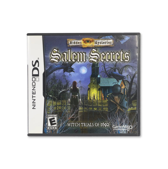 Hidden Mysteries Salem Secrets for Nintendo DS - Box front - Complete in box or box and game.