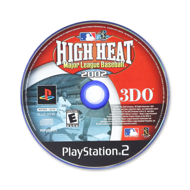 High Heat Baseball 2002 for Sony PlayStation 2 - Disc front with label - Game only.