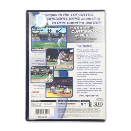 High Heat Major League Baseball 2004 for Sony PlayStation 2 - Case back cover - Product gallery.