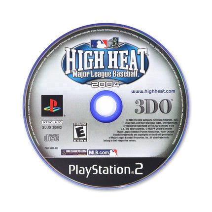 High Heat Major League Baseball 2004 for Sony PlayStation 2 - Disc front with label - Game only.