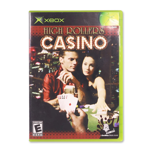 High Rollers Casino for Microsoft Xbox - Case front cover - Complete in box or case and game.