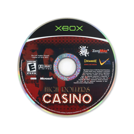 High Rollers Casino for Microsoft Xbox - Disc front with label - Game only.