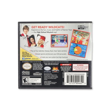 High School Musical 3 Senior Year for Nintendo DS - Box back - Product gallery.