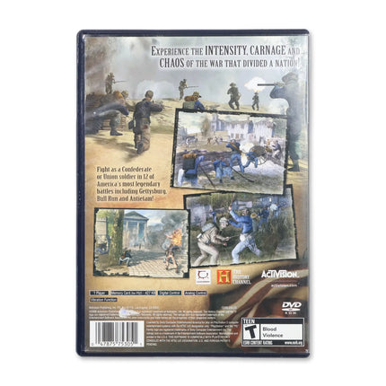 History Channel Civil War A Nation Divided for Sony PlayStation 2 - Case back cover - Product gallery.
