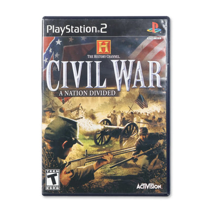 History Channel Civil War A Nation Divided for Sony PlayStation 2 - Case front cover - Complete in box or case and game.
