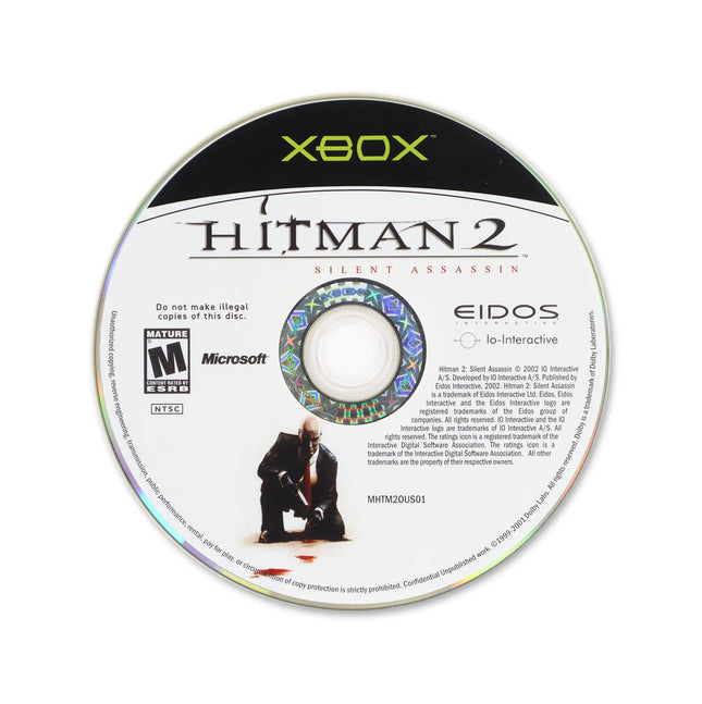Hitman 2 for Microsoft Xbox - Disc front with label - Game only.