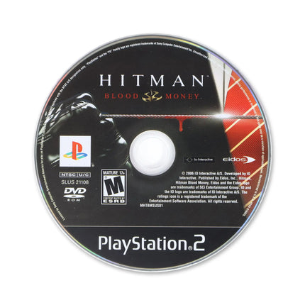 Hitman Blood Money for Sony PlayStation 2 - Disc front with label - Game only.