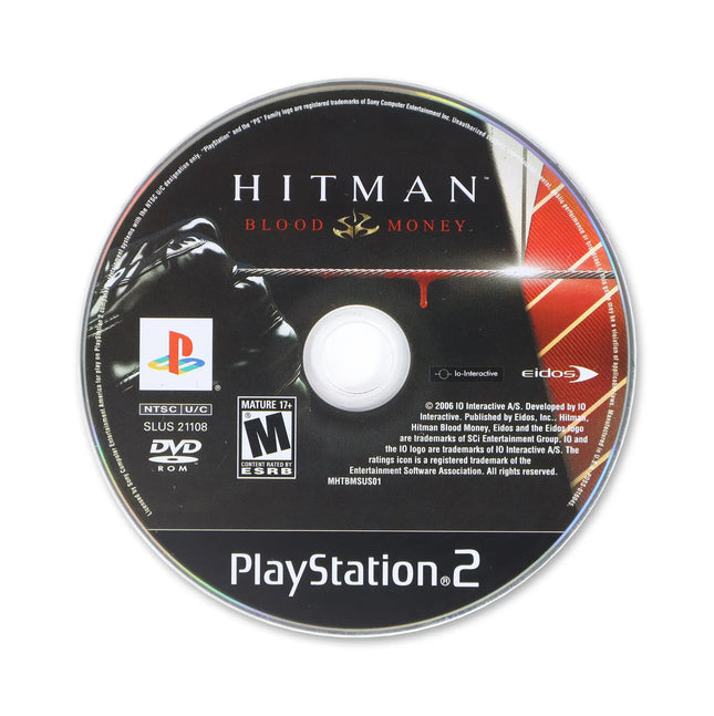 Hitman Blood Money for Sony PlayStation 2 - Disc front with label - Game only.