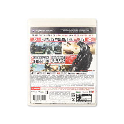 Homefront for PlayStation 3 - Box back - Product gallery.
