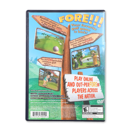 Hot Shots Golf Fore for Sony PlayStation 2 - Case back cover - Product gallery.