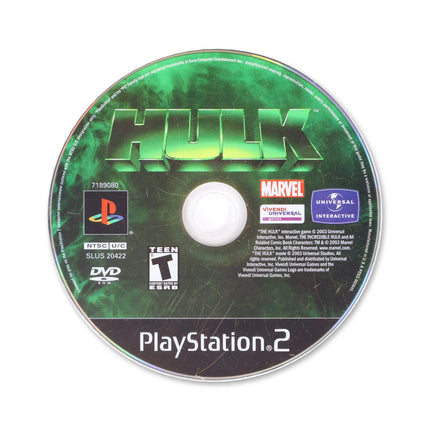 Hulk for Sony PlayStation 2 - Disc front with label - Game only.