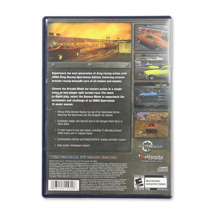 IHRA Drag Racing Sportsman Edition for Sony PlayStation 2 - Case back cover - Product gallery.