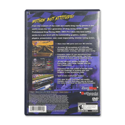 IHRA Professional Drag Racing 2005 for Sony PlayStation 2 - Case back cover - Product gallery.
