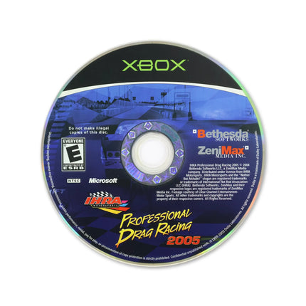 IHRA Professional Drag Racing 2005 for Microsoft Xbox - Disc front with label - Game only.