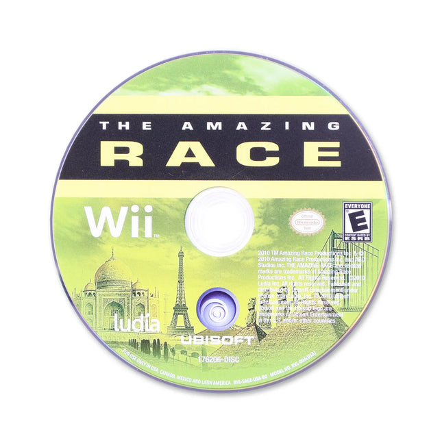 The Amazing Race for Nintendo Wii - Disc front with label - Game only.