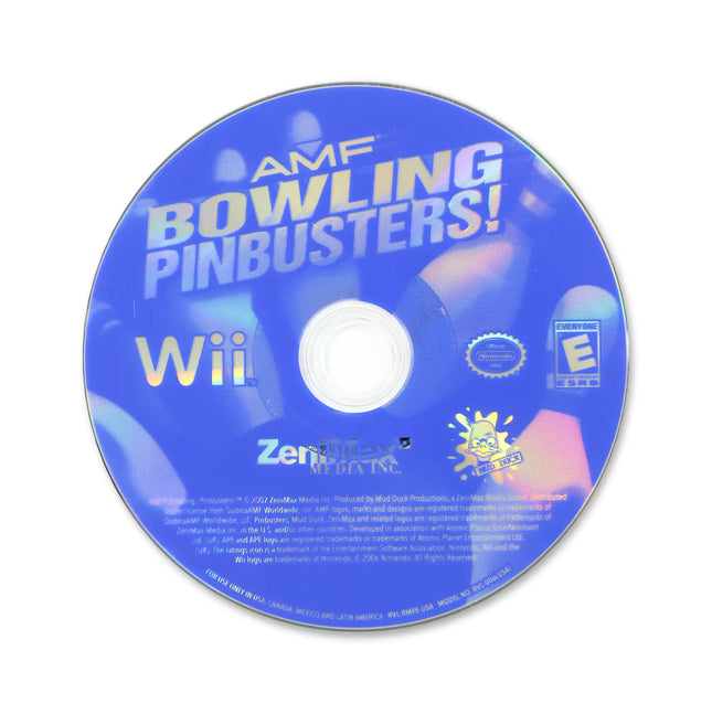 AMF Bowling Pinbusters for Nintendo Wii - Disc front with label - Game only.