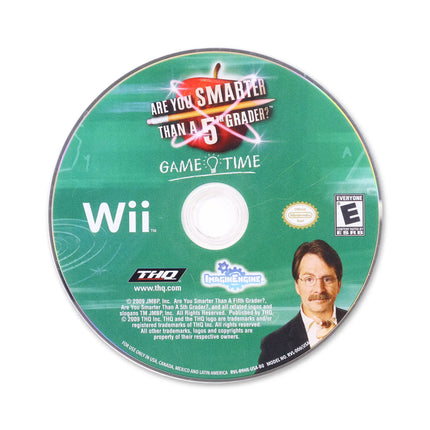 Are You Smarter Than A 5th Grader? Game Time for Nintendo Wii - Disc front with label - Game only.