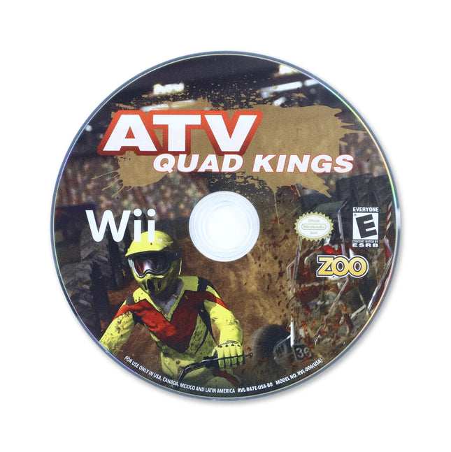 ATV Quad Kings for Nintendo Wii - Disc front with label - Game only.