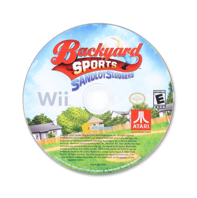 Backyard Sports: Sandlot Sluggers for Nintendo Wii - Disc front with label - Game only.