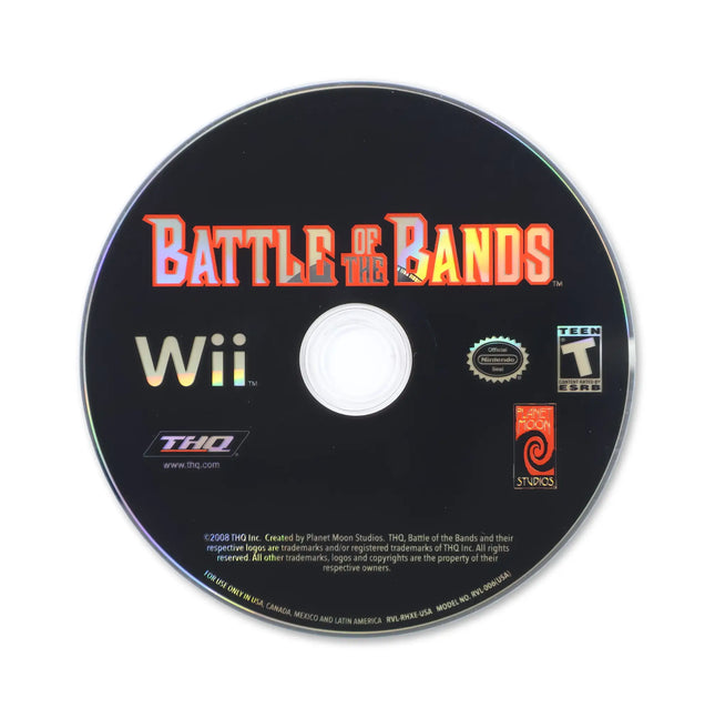 Battle of the Bands for Nintendo Wii - Disc front with label - Game only.