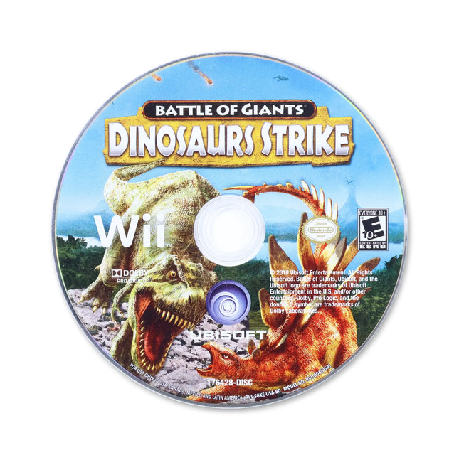 Battle of Giants: Dinosaurs Strike for Nintendo Wii - Disc front with label - Game only.