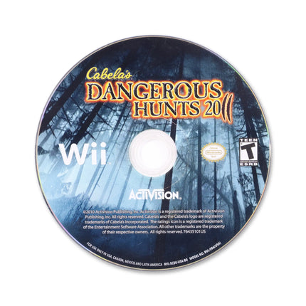 Cabela's Dangerous Hunts 2011 for Nintendo Wii - Disc front with label - Game only.