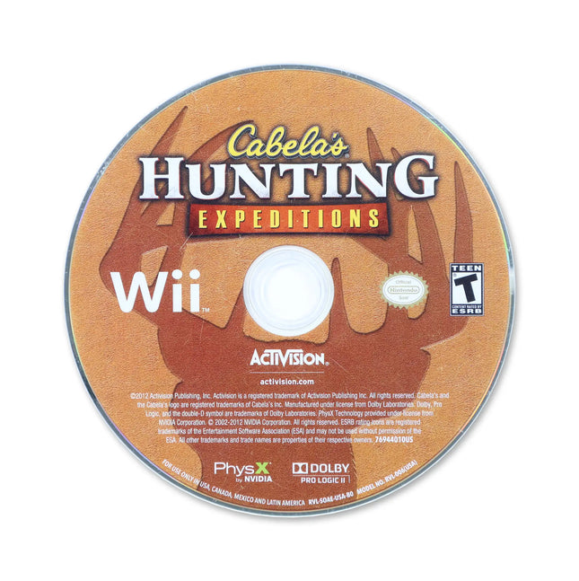 Cabela's Hunting Expedition for Nintendo Wii - Disc front with label - Game only.