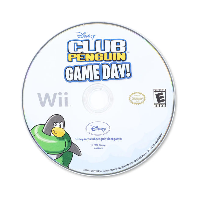 Club Penguin: Game Day for Nintendo Wii - Disc front with label - Game only.