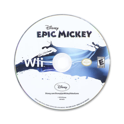 Epic Mickey for Nintendo Wii - Disc front with label - Game only.