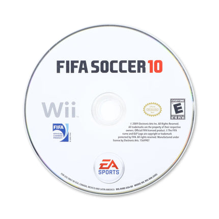 FIFA Soccer 10 for Nintendo Wii - Disc front with label - Game only.