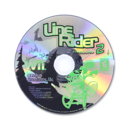 Line Rider 2 Unbound for Nintendo Wii - Disc front with label - Game only.