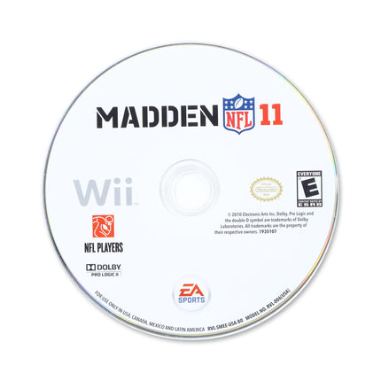 Madden NFL 11 for Nintendo Wii - Disc front with label - Game only.