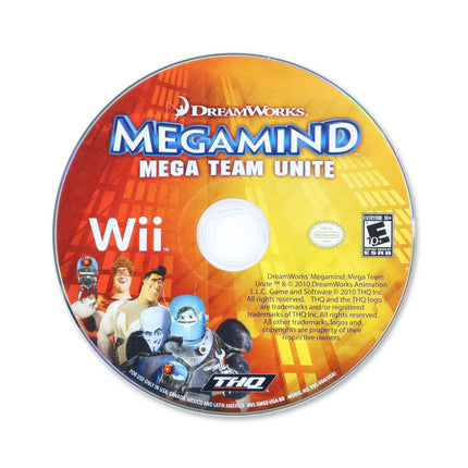 MegaMind: Mega Team Unite for Nintendo Wii - Disc front with label - Game only.