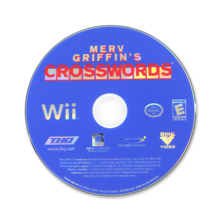 Merv Griffin's Crosswords for Nintendo Wii - Disc front with label - Game only.
